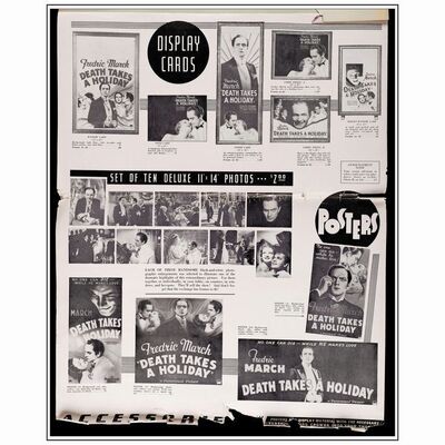 379: Pressbook (Multiple Pages) (12" x 17"); Very Fine- ### DEATH TAKES A HOLIDAY (1934)