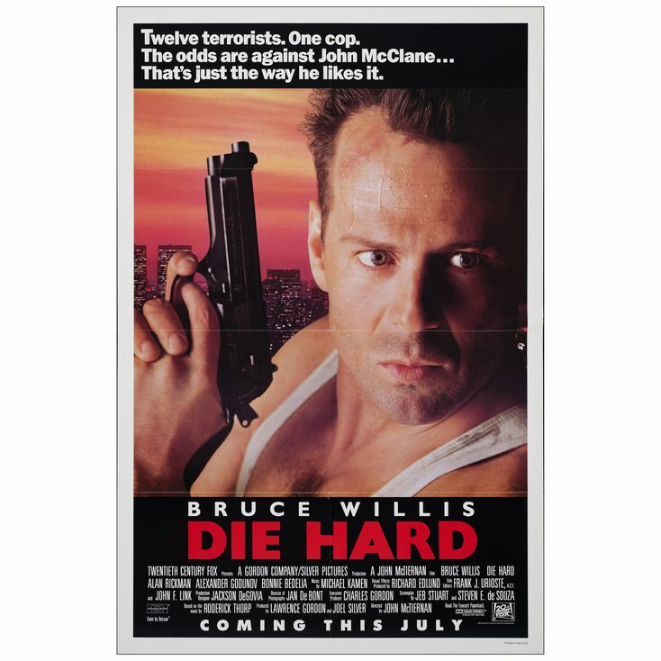 381 One Sheet 27 X 41 Advance Very Fine Folded Die Hard 1988