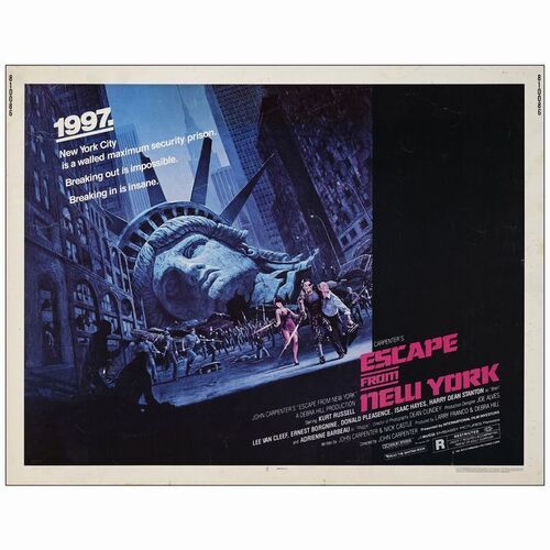 392: Half Sheet (22" x 28" ); Fine- Rolled ### ESCAPE FROM NEW YORK (1981)