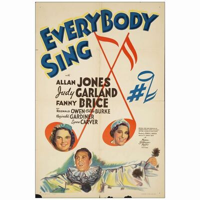 393: One Sheet (27" x 41" ); Style C; Fine+ Folded ### EVERYBODY SING (1938)