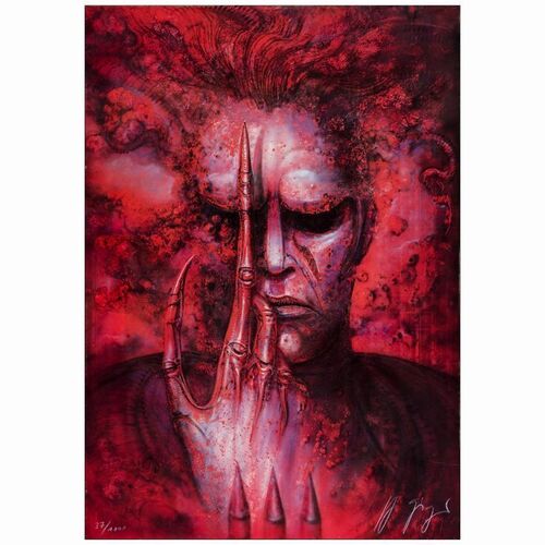 407: Signed Lithograph (26" x 37") Signed by HR Geiger and numbered; Red Style, 37/1000; Very Fine Rolled ### FUTURE-KILL (1985)