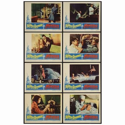 428: Lobby Card Set of (8) (11" x 14"); Very Fine ### THE HORROR CHAMBER OF DR. FAUSTUS / THE MANSTER (1962)