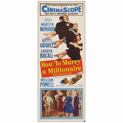 429: Insert (14" x 36"); Very Fine- Folded ### HOW TO MARRY A MILLIONAIRE (1953)