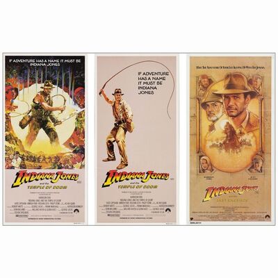 435: Australian Daybills (3) (13.25" x 27" & 13.25" x 25.5"); Near Mint Folded ### INDIANA JONES AND THE TEMPLE OF DOOM (1984 & 1989)