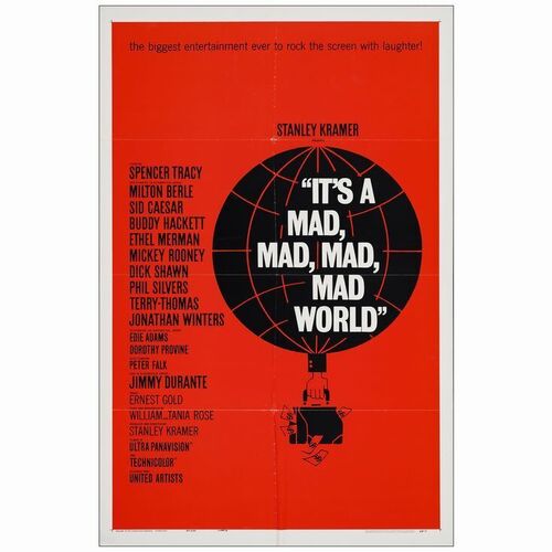 443: One Sheet (27" x 41"); Style B; Very Fine+ Folded ### IT'S A MAD MAD MAD MAD WORLD (1963)