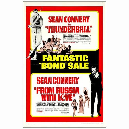 445: One Sheet (27" x 41"); Very Fine+ Folded ### JAMES BOND: THUNDERBALL (R-1968)