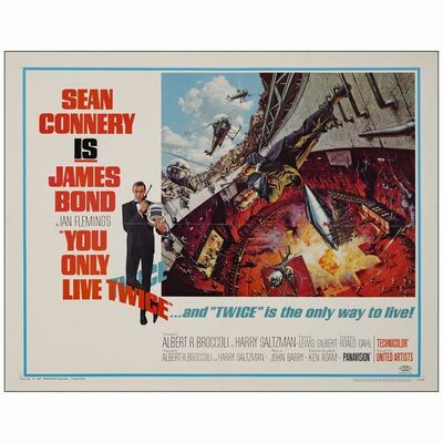 449: Half Sheet (22" x 28"); Style A; Very Fine Folded ### JAMES BOND: YOU ONLY LIVE TWICE (1967)