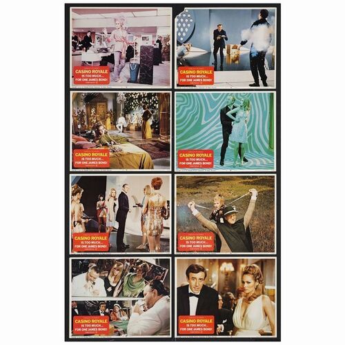 452: Lobby Card Set of (8) (11" x 14" ); Very Fine- ### JAMES BOND: CASINO ROYALE (1967)