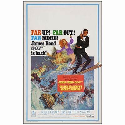 453: Window Card (14" x 22"); Very Fine+ ### JAMES BOND: ON HER MAJESTY'S SECRET SERVICE (1969)
