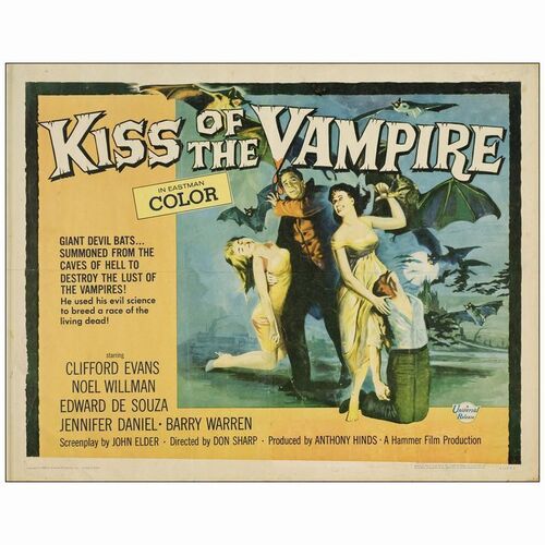 472: Half Sheet (22" x 28"); Fine- Folded ### THE KISS OF THE VAMPIRE (1963)