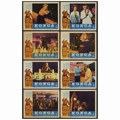 473: Lobby Card Set of (8) (11" x 14"); Very Fine- ### KONGA (1961)