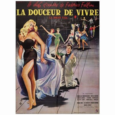 474: French Grande (46" x 62" ); Very Fine Folded ### LA DOLCE VITA (1960)