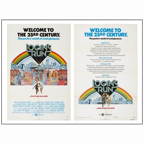 483: One Sheets (2) (27" x 41"); Very Fine Folded ### LOGAN'S RUN (1976)