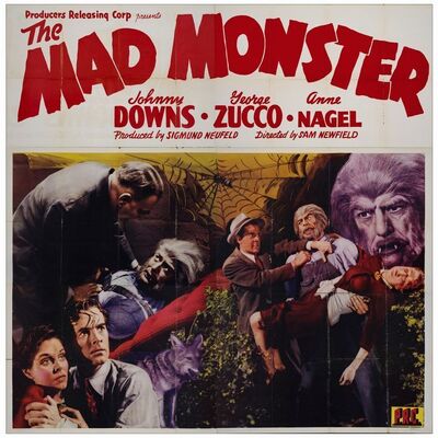 490: Six Sheet (77" x 79"); Fine- Folded ### THE MAD MONSTER (1942)