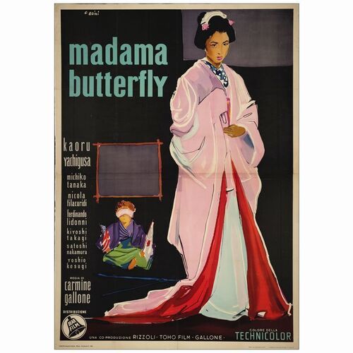 492: Italian 4-Fogli (54.5" x 78"); Fine+ Rolled ### MADAME BUTTERFLY (1954)