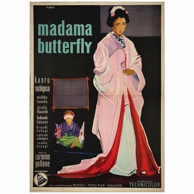 492: Italian 4-Fogli (54.5" x 78"); Fine+ Rolled ### MADAME BUTTERFLY (1954)