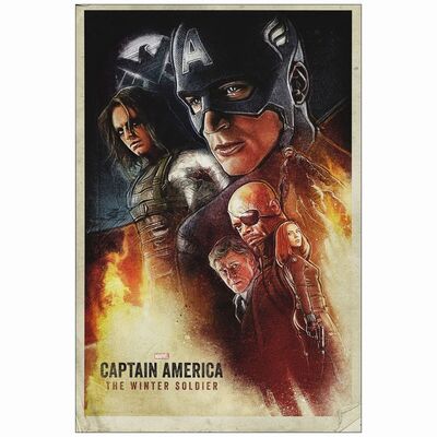 500: Art Print (24" x 34"); Near Mint ### CAPTAIN AMERICA: THE WINTER SOLDIER (2014)