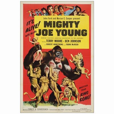 502: One Sheet (27" x 41" ); Very Fine Folded ### MIGHTY JOE YOUNG (R-1953)