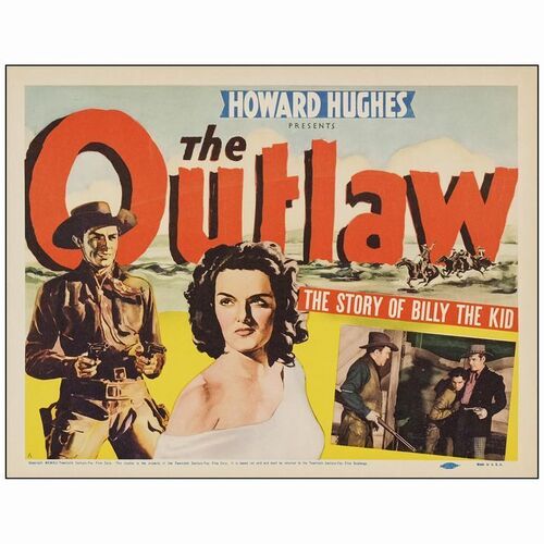 522: Aborted First Release Title Lobby Card (11" x 14"); Very Fine+ ### THE OUTLAW (1941)