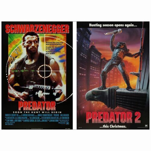 535: One Sheets (2) (27" x 41" & 27" x 40"); Very Fine+ Rolled ### PREDATOR, PREDATOR 2 (1987 & 1990)