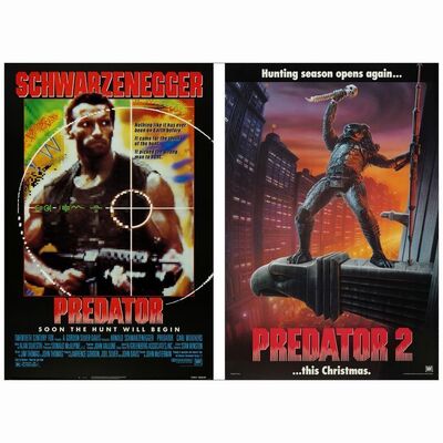 535: One Sheets (2) (27" x 41" & 27" x 40"); Very Fine+ Rolled ### PREDATOR, PREDATOR 2 (1987 & 1990)