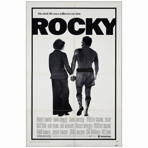 551: One Sheet (27" x 41" ); Very Fine- Folded ### ROCKY (1976)