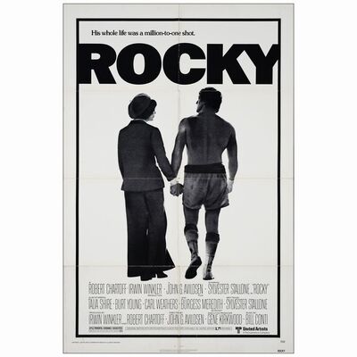 551: One Sheet (27" x 41" ); Very Fine- Folded ### ROCKY (1976)