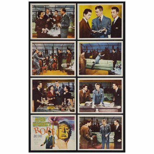 556: International Lobby Card Set of (8) (11" x 14" ); Very Fine- ### ROPE (R-1958)
