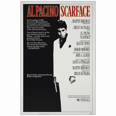 561: One Sheet (27" x 41"); Advance Style; Very Fine+ Rolled ### SCARFACE (1983)