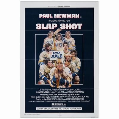 567: One Sheet (27" x 41" ); Style A; Very Fine+ Folded ### SLAP SHOT (1977)