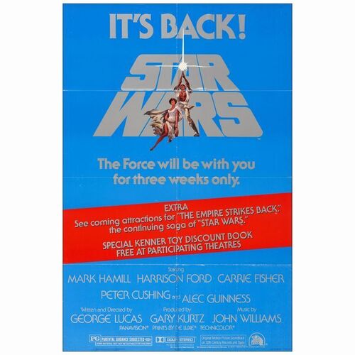 573: One Sheet (27" x 41"); Very Fine Folded ### STAR WARS: A NEW HOPE (R-1979)