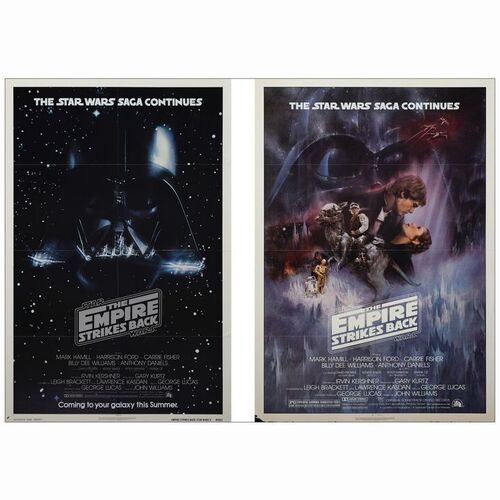581: One Sheets (2) (27" x 41"); Style A and Advance; Fine+ Folded ### STAR WARS: THE EMPIRE STRIKES BACK (1980)