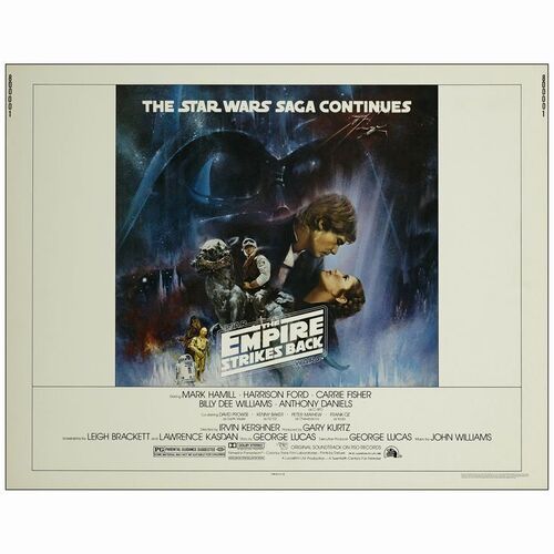 586: Half Sheet (22" x 28"); Very Fine+ Rolled ### STAR WARS: THE EMPIRE STRIKES BACK (1980)