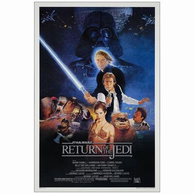 589: One Sheet (27" x 41"); Style B; Howard Kazanjian Collection; Near Mint Rolled ### STAR WARS: RETURN OF THE JEDI (1983)