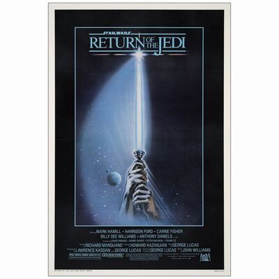 590: One Sheet (27" x 41"); Style A; Very Fine on Linen ### STAR WARS: RETURN OF THE JEDI (1983)