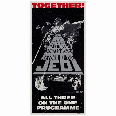 596: Australian Daybill (13" x 26.75"); Triple Bill; Very Fine+ Folded ### STAR WARS: ORIGINAL TRILOGY (R-1983)