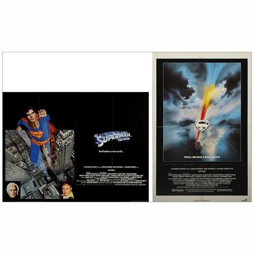 605: One Sheet & British Quad (27" x 41" & 30" x 40"); Very Fine Folded ### SUPERMAN: THE MOVIE (1978)