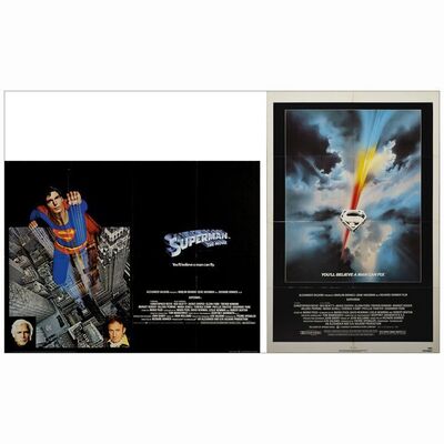 605: One Sheet & British Quad (27" x 41" & 30" x 40"); Very Fine Folded ### SUPERMAN: THE MOVIE (1978)