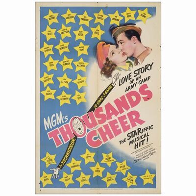 612: One Sheet (27" x 41"); Very Fine- Folded ### THOUSANDS CHEER (1943)
