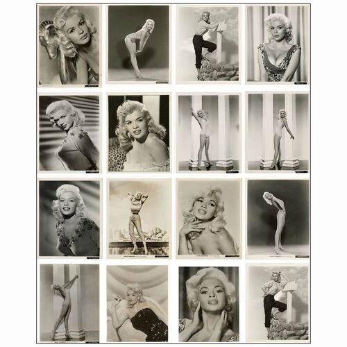 629: (8" x 10") (16) Vintage Photos (10" x 8" ); Fine+ ### JAYNE MANSFIELD (1950s)