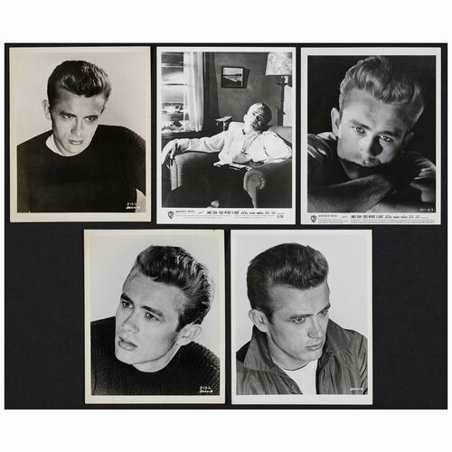 632: (8" x 10") (5) Vintage Photos (10" x 8" ); Fine ### JAMES DEAN (1954)