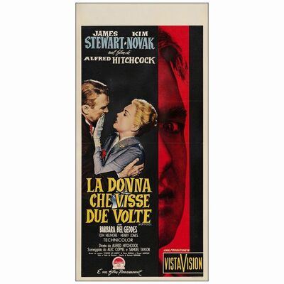 633: Italian Locandina (13" x 28" ); Fine on Linen ### VERTIGO (1958)
