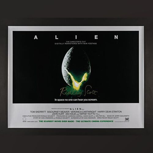 12. Ridley Scott Autographed UK Quad, 2003 ### ALIEN (1979)