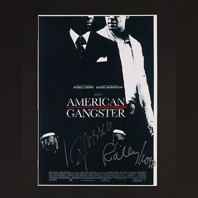 17. Ridley Scott and Russell Crowe Autographed Mini Poster ### AMERICAN GANGSTER (2007)