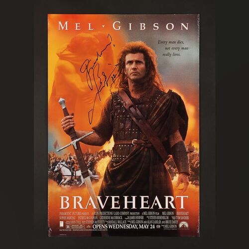 62. Mel Gibson Autographed US One-Sheet, 1995 ### BRAVEHEART (1995)