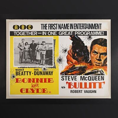 74. David Frangioni Collection: Double Bill UK Quad - Linen-Backed, circa 1969 ### BULLITT (1968) / BONNIE AND CLYDE (1967)