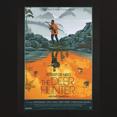 90. Signed and Hand-Numbered Limited Edition Variant Print by Laurent Durieux, 2018 ### THE DEER HUNTER (1978)