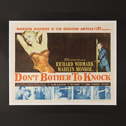 100. US Half Sheet - Linen-Backed, 1952 ### DON'T BOTHER TO KNOCK (1952)