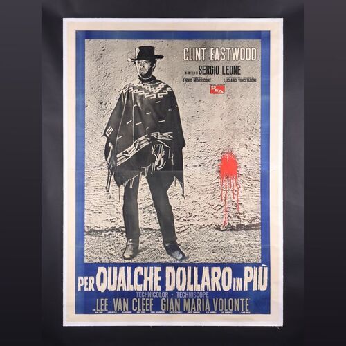 124. David Frangioni Collection: Italian Two-Panel (4-Foglio) - Blue Style - Linen-Backed, 1965 ### FOR A FEW DOLLARS MORE (1965)