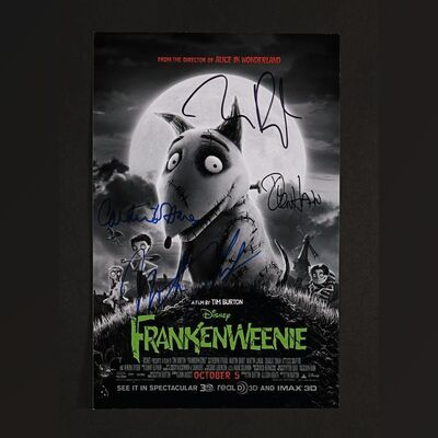 133. Tim Burton, Catherine O'Hara, Martin Short and Don Hahn Autographed Mini Poster ### FRANKENWEENIE (2012)